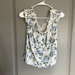 American Eagle Off the Shoulder Floral Blouse
